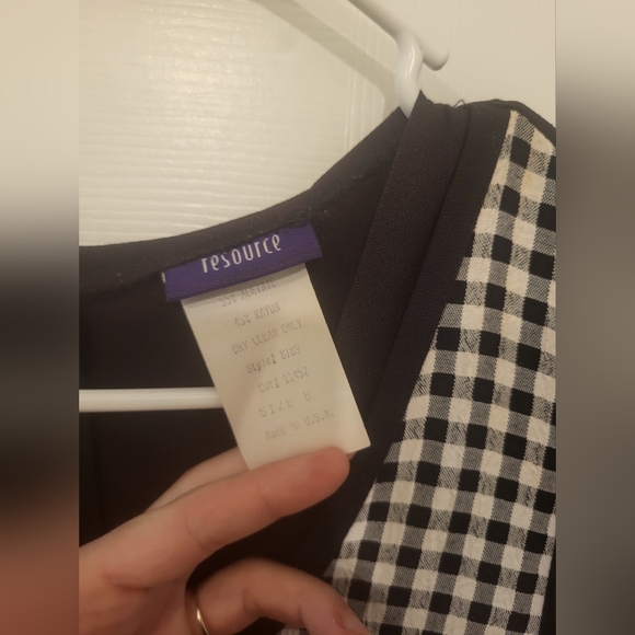 Vintage (80s?) Black and White Gingham Jumpsuit - Picture 4 of 6